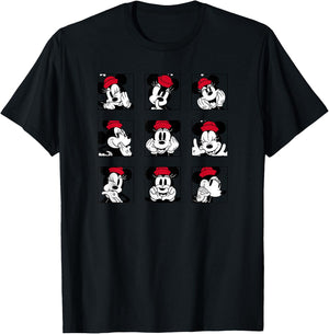 Disney Mickey And Friends Classic Minnie Expressions Box Up T-Shirt - T-Shirt | Black