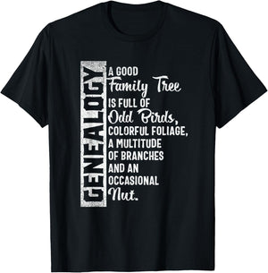 Custom Family Tree, Genealogy Design for Genealogist T-Shirt - T-Shirt | Black