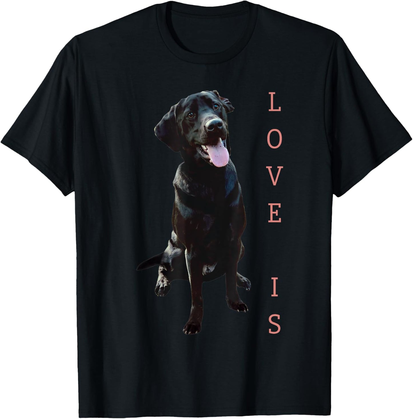Labrador Retriever Shirt Women Men Kids Black Lab Mom Dad T-Shirt - T-Shirt | Black