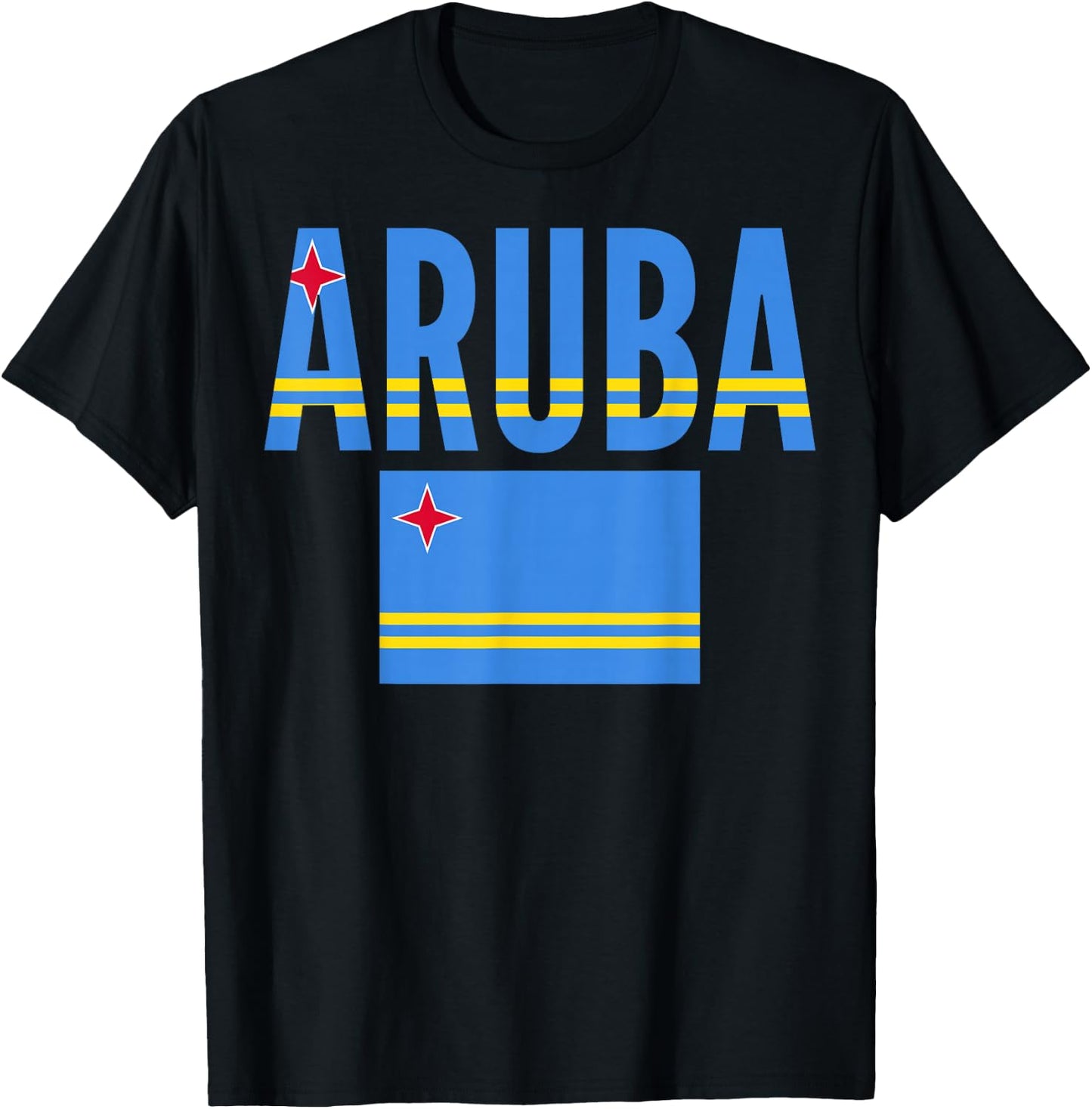Aruban - Aruba Country Flag T-Shirt - T-Shirt | Black