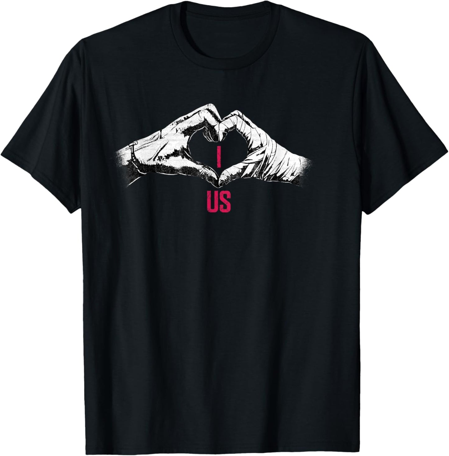 Universal Monsters Bride And Frankenstein I Heart Us T-Shirt - T-Shirt | Black
