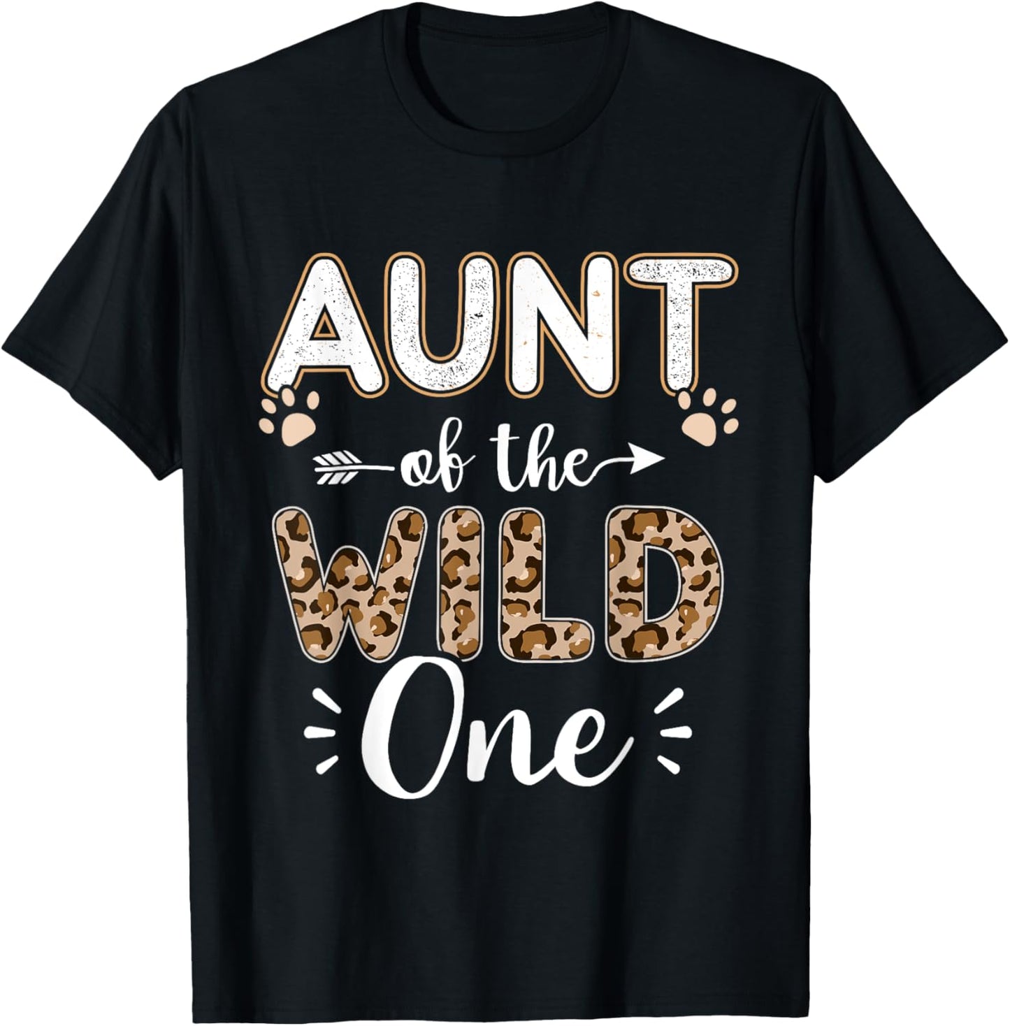 Aunt of the wild one birthday girl matching family party T-Shirt - T-Shirt | Black