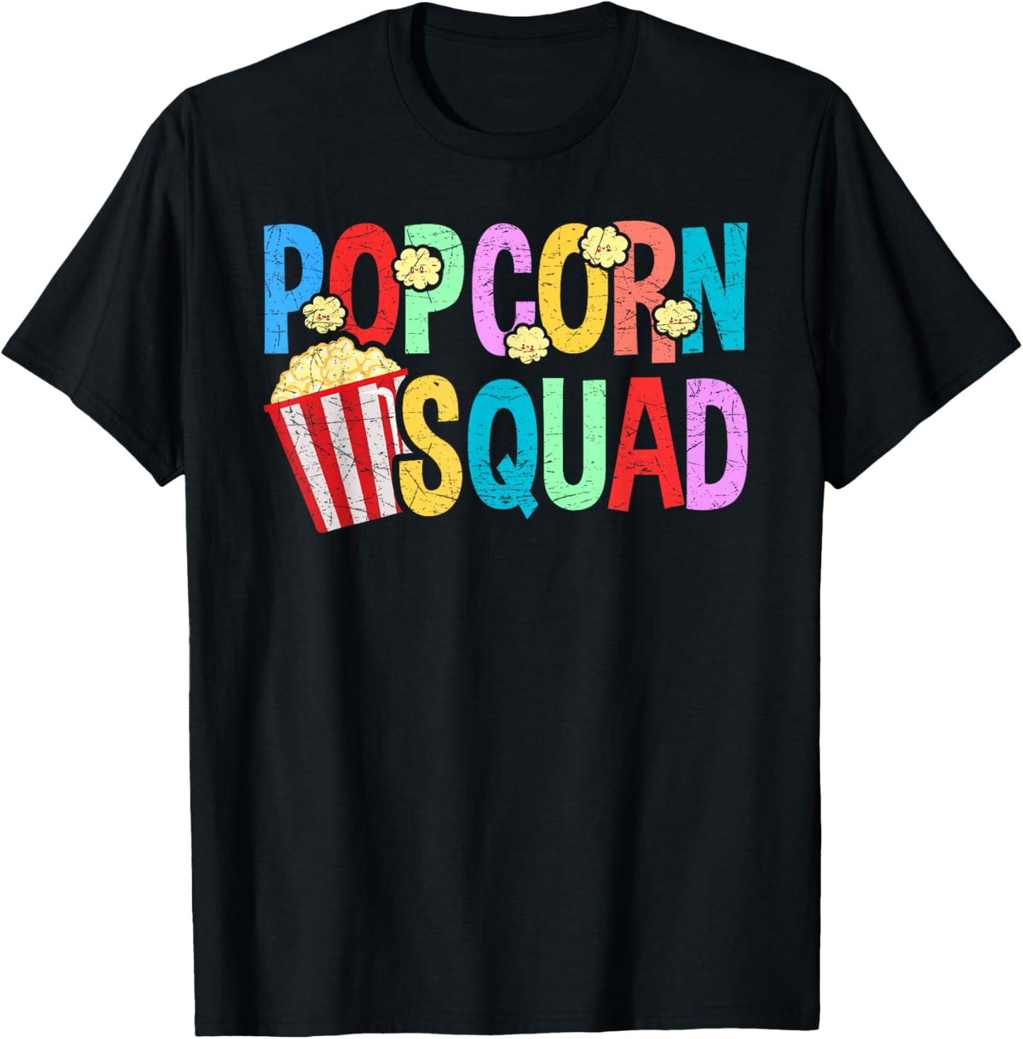 Popcorn Squad, Funny Movie Theater Men T-Shirt - T-Shirt | Black