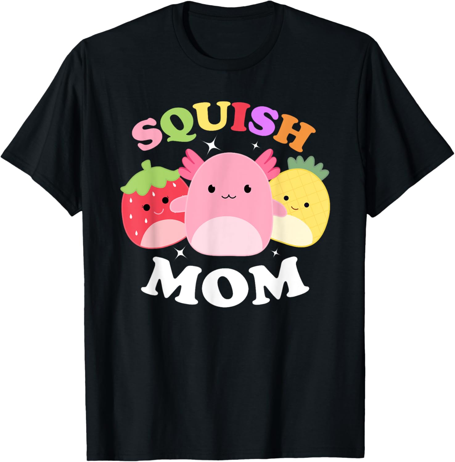 Squish Mom Mallow Soft Toy Gifts Mother's Day Mama T-Shirt - T-Shirt | Black