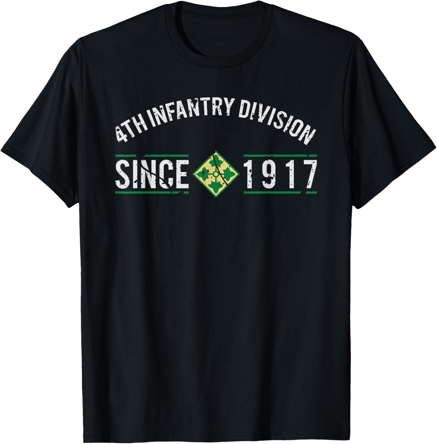 4th Infantry Division Patch Since 1917 T Shirt T-Shirt - T-Shirt | Black