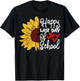 Happy Last Day of School Teachers Student Sunflower Design T-Shirt - T-Shirt | Black