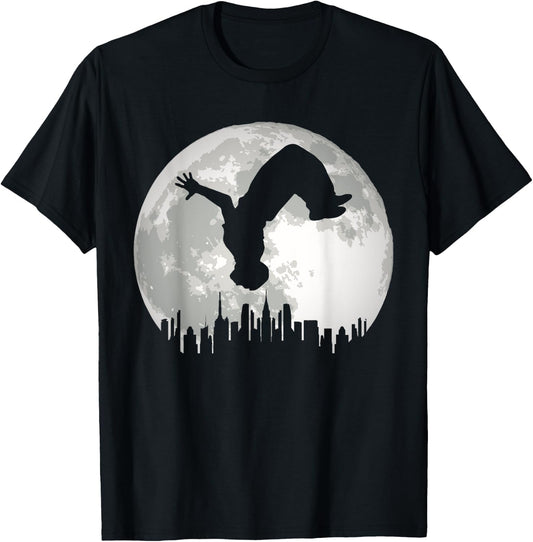Urban Traceurs Design Parcour Pakour Freerunning Backflip T-Shirt - T-Shirt | Black