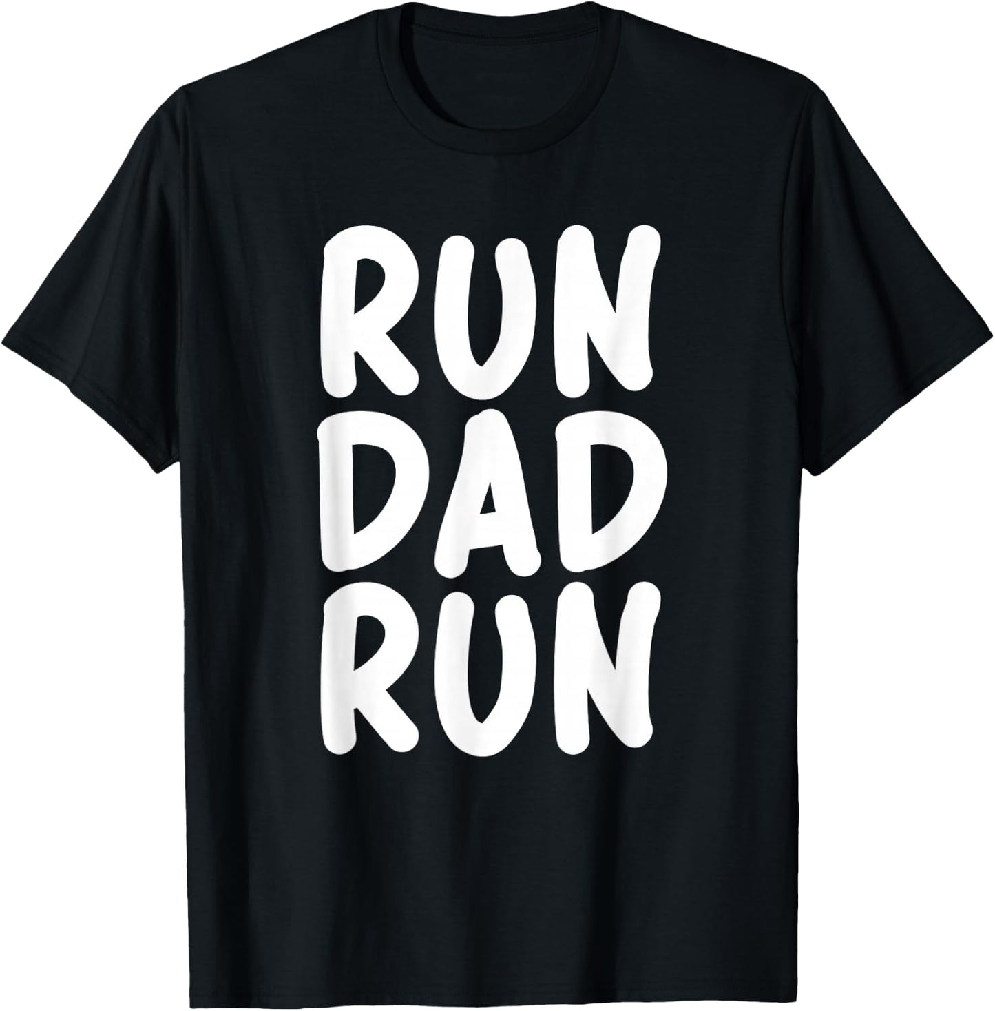 Funny Run Dad Marathon 5k Family Race Day Gift T-Shirt - T-Shirt | Black