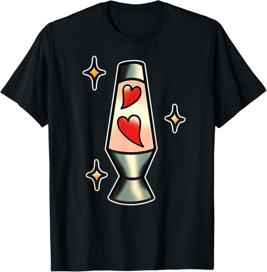 Lava Lamp Hearts T-Shirt - T-Shirt | Black