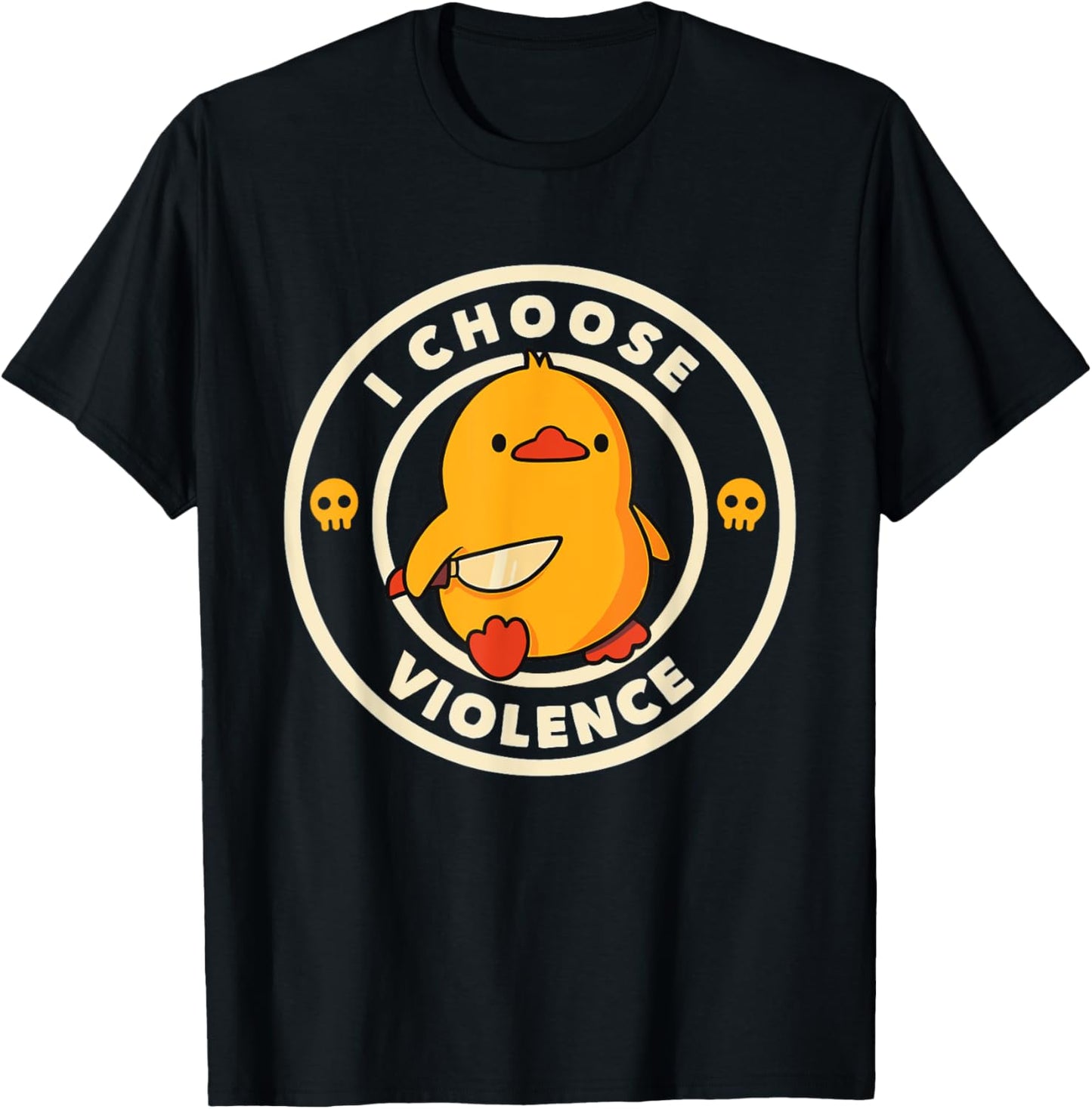 I Choose Funny Violence's Duck Sayings Duck Animals Men T-Shirt - T-Shirt | Black