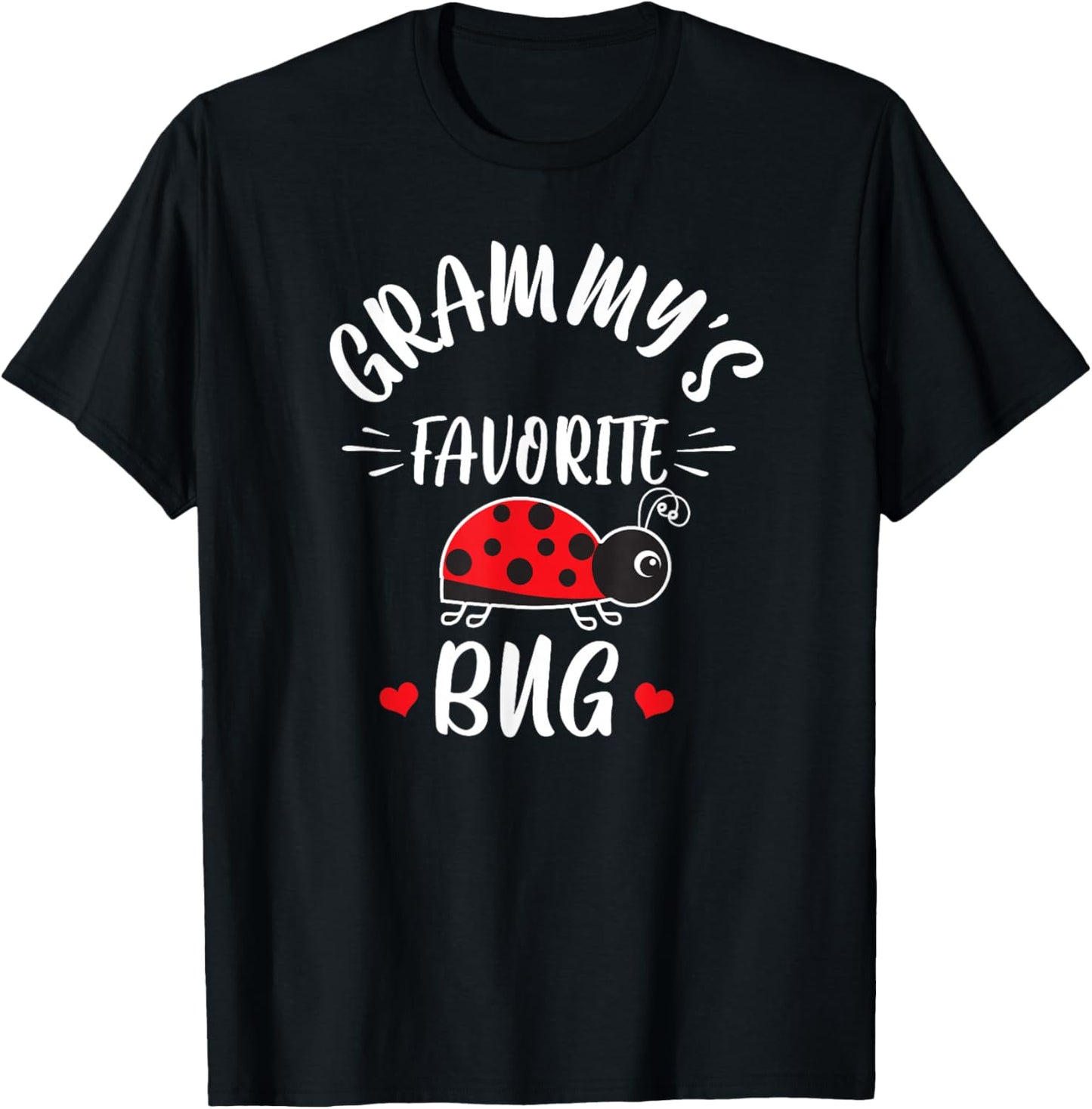 Grammy's Favorite Bug For Kids From Grammy Grandma Ladybug T-Shirt - T-Shirt | Black
