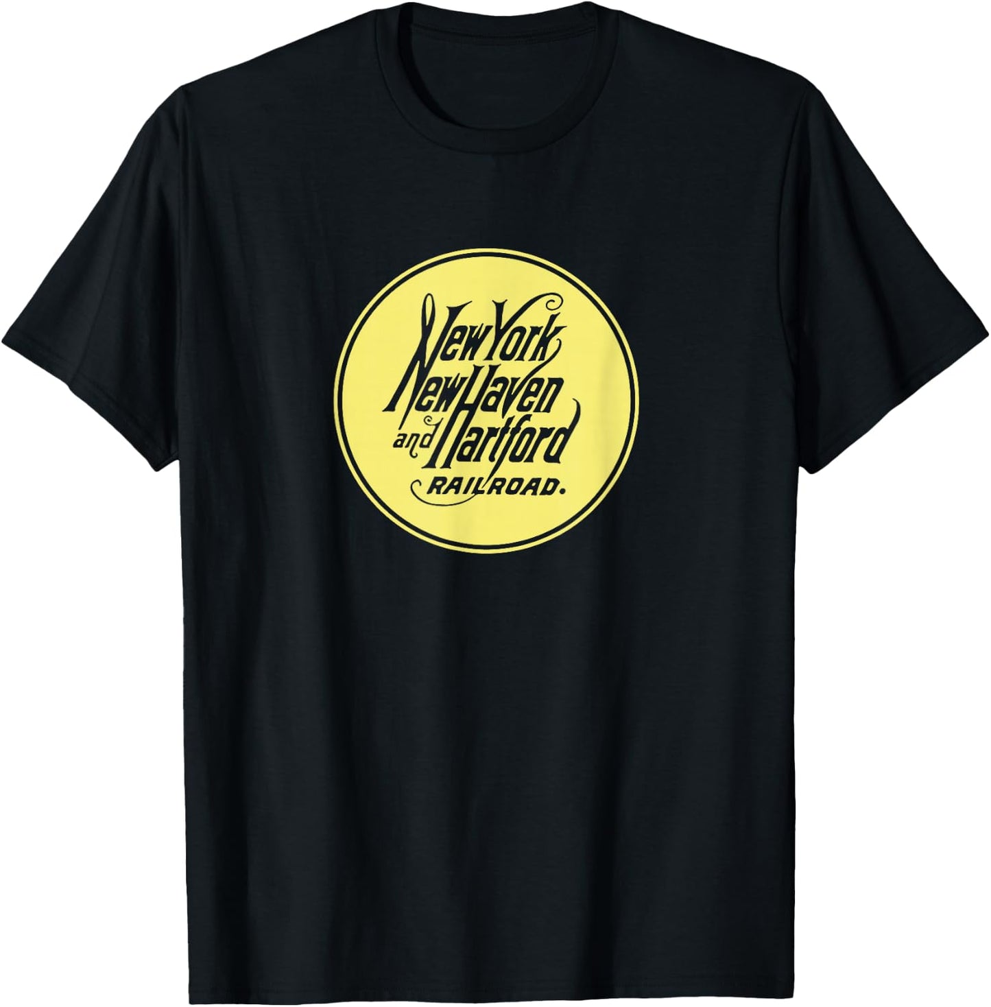 Retro Railroad New York New Haven and Hartford Railway T-Shirt - T-Shirt | Black