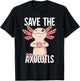 Save The Axolotls T-Shirt - T-Shirt | Black