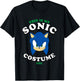 Sonic The Hedgehog Halloween This Is My Sonic Costume T-Shirt - T-Shirt | Black