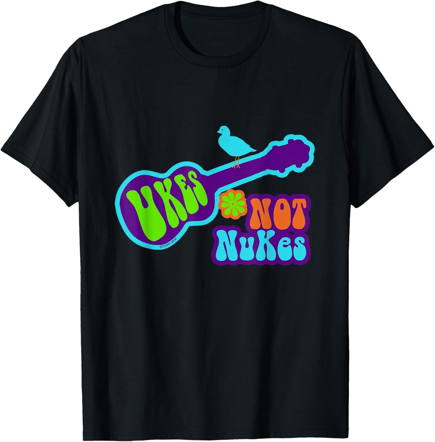 Ukes Not Nukes T-Shirt - T-Shirt | Black