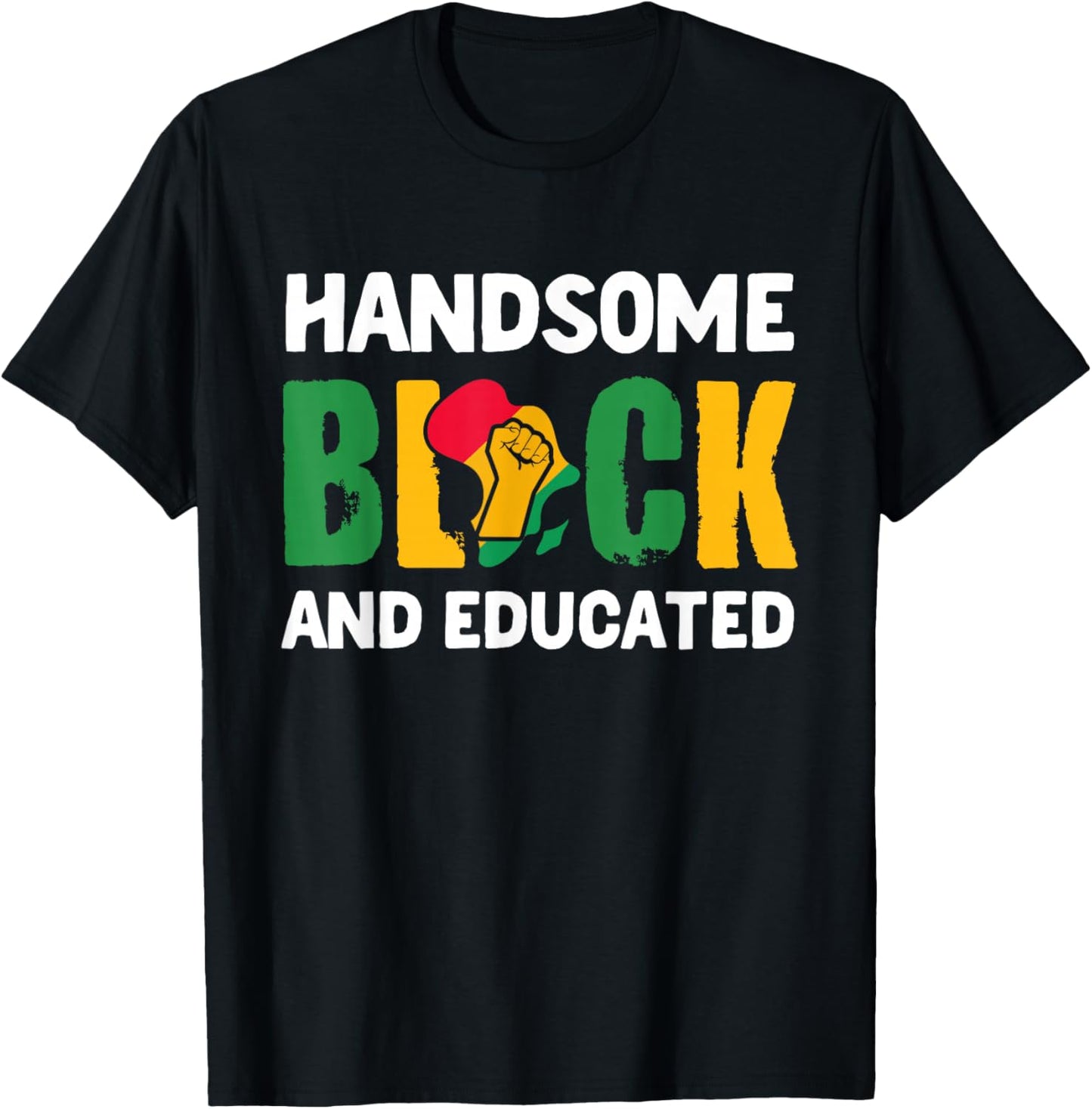 Handsome Black And Educated Melanin African American Boys T-Shirt - T-Shirt | Black