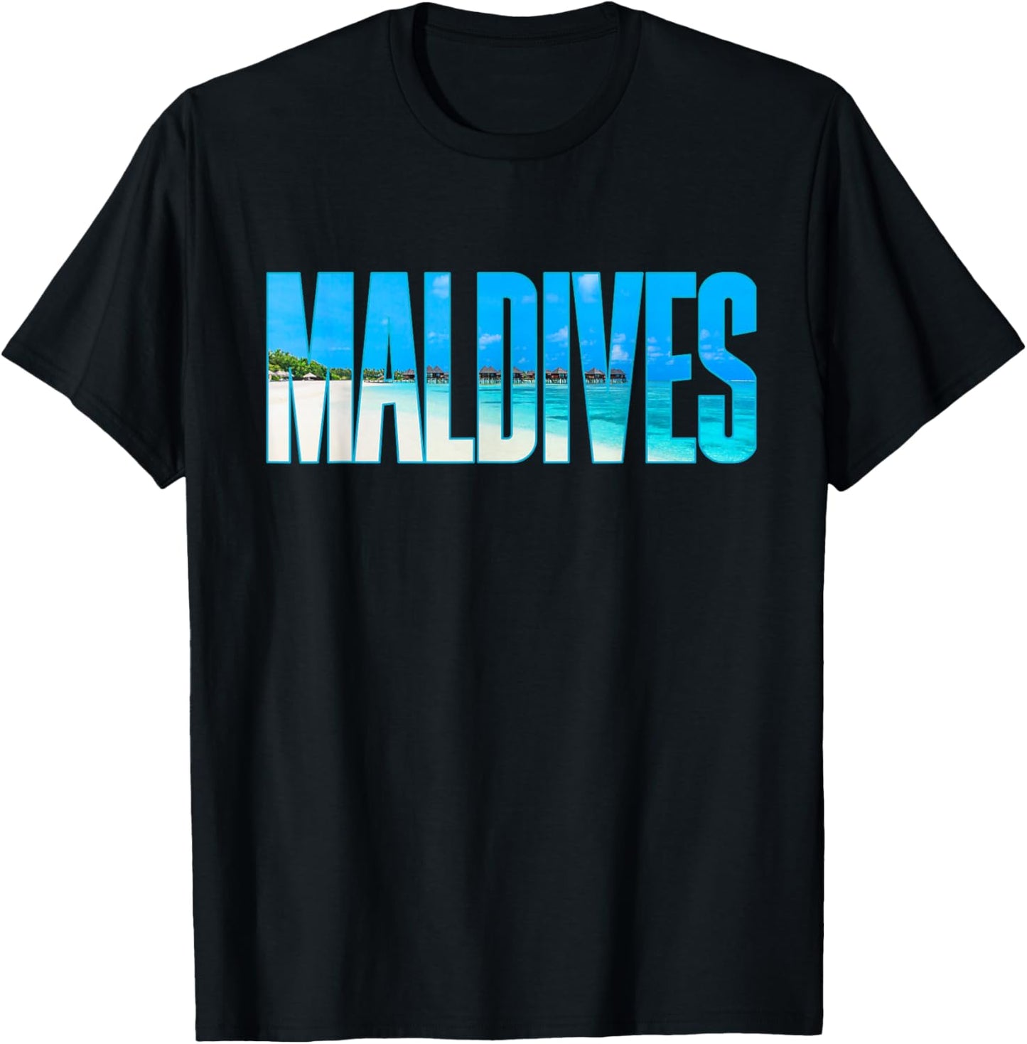 Malediven Souvenir für Paare oder Familie Sommerurlaub T-Shirt - T-Shirt | Black