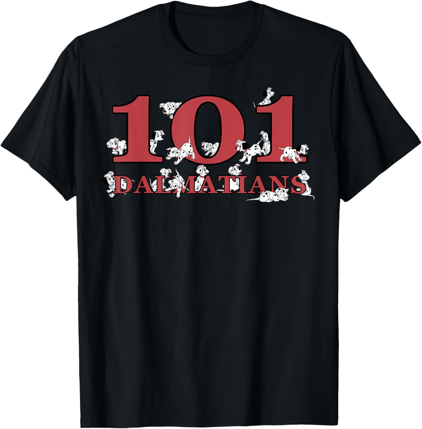 Disney 101 Dalmatians Puppy Logo T-Shirt - T-Shirt | Black