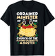 Ordained Minister Flying Spaghetti Monster FSM Pastafarian T-Shirt - T-Shirt | Black