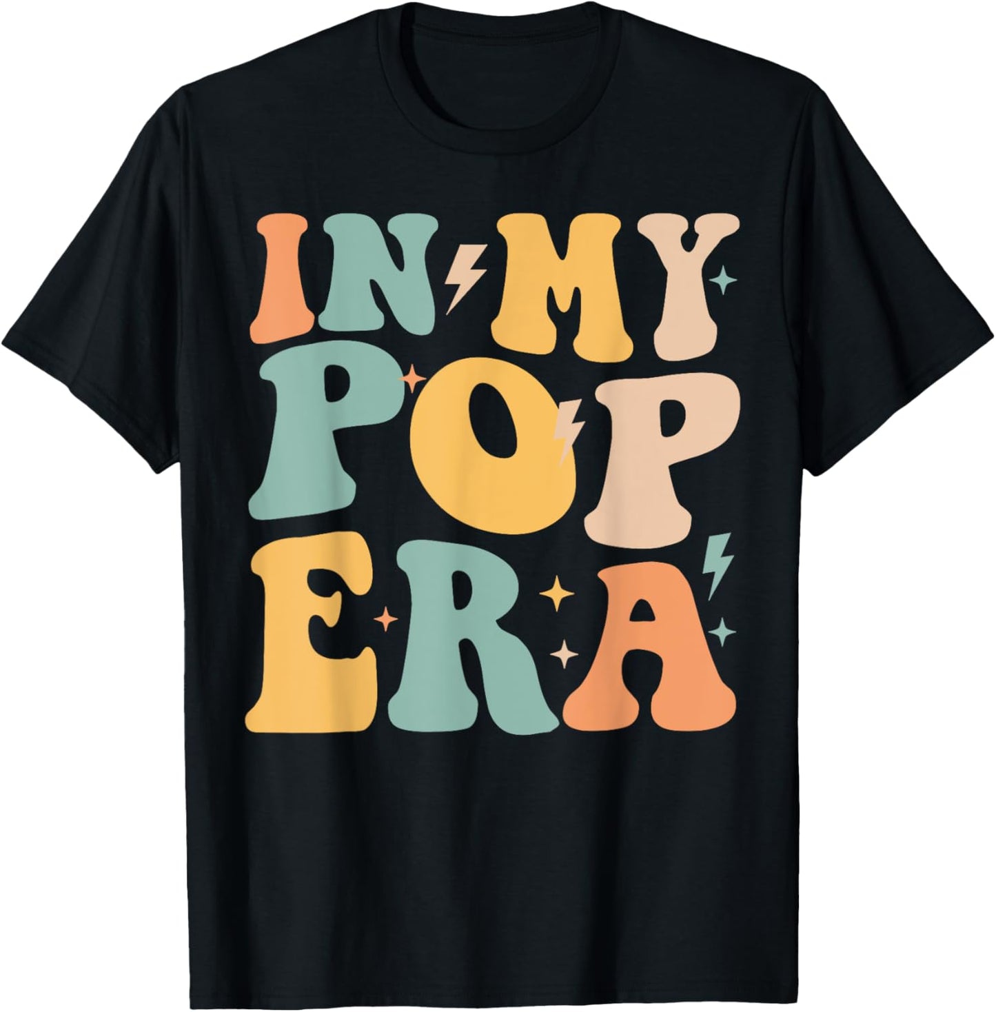 Retro Groovy In My Pop Era Father's Day T-Shirt - T-Shirt | Black