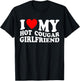 I Love My Hot Cougar Girlfriend I Heart My Cougar Girlfriend T-Shirt - T-Shirt | Black