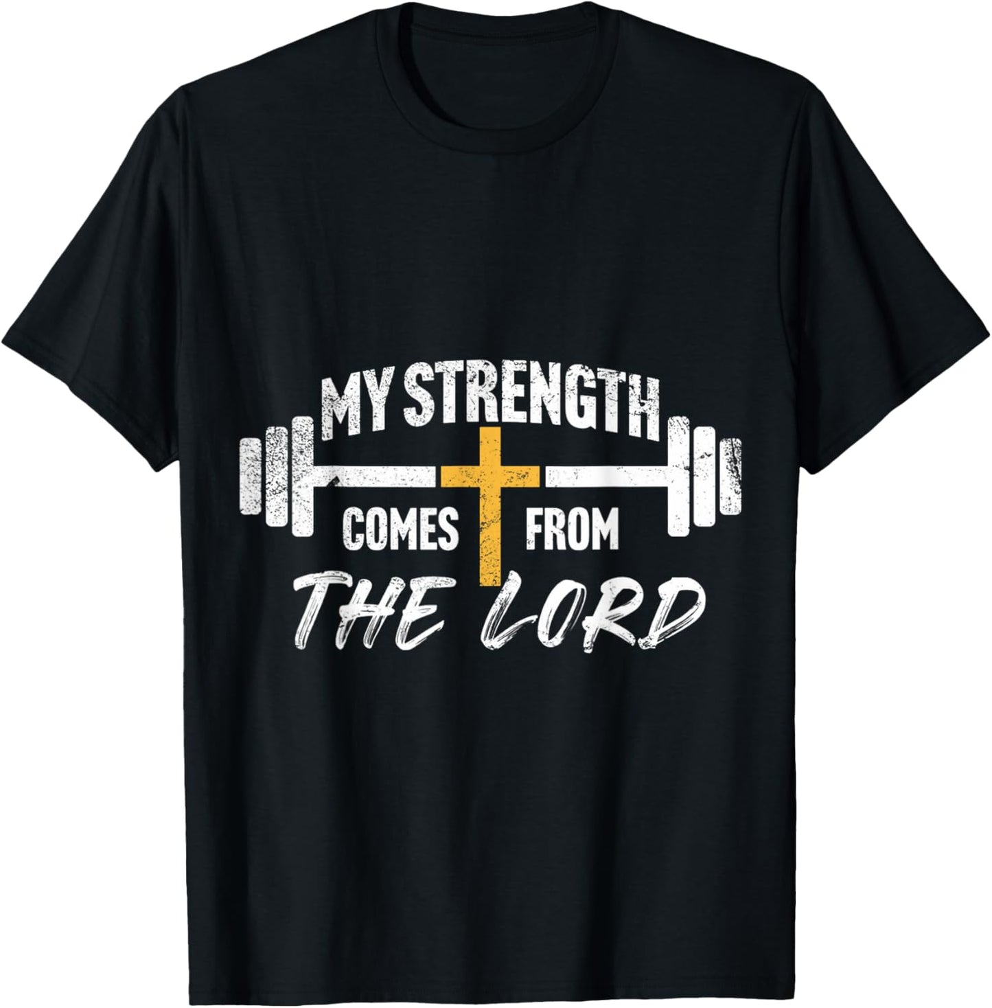 My Strength Christian Men Bible Verse Gym Workout T-Shirt - T-Shirt | Black