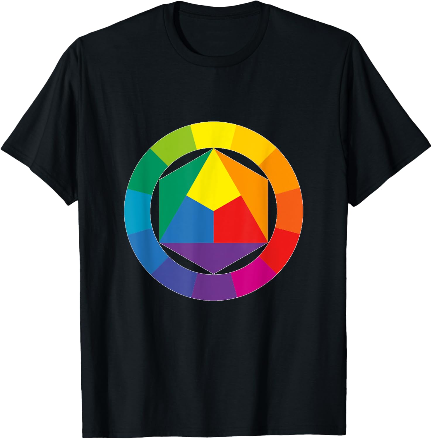 Color Wheel Palette Shirt Artist Painter Art Teacher T-Shirt - T-Shirt | Black