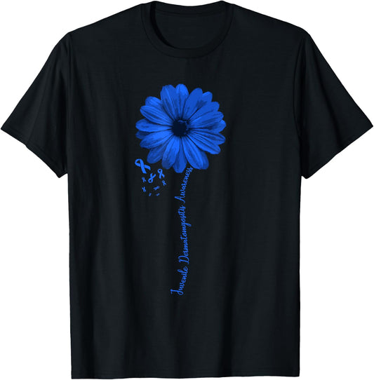 Juvenile Dermatomyositis Awareness Shirt Survivor Pretty T-Shirt - T-Shirt | Black