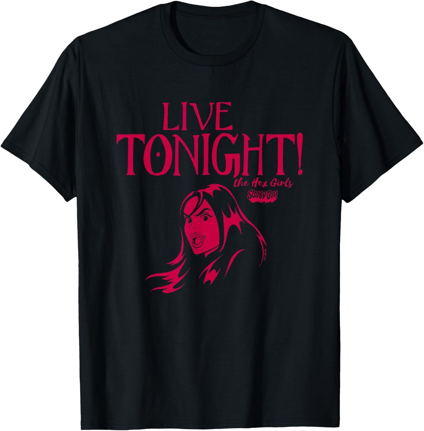 Scooby-Doo Live Tonight! The Hex Girls Silhouette Chest Logo T-Shirt - T-Shirt | Black