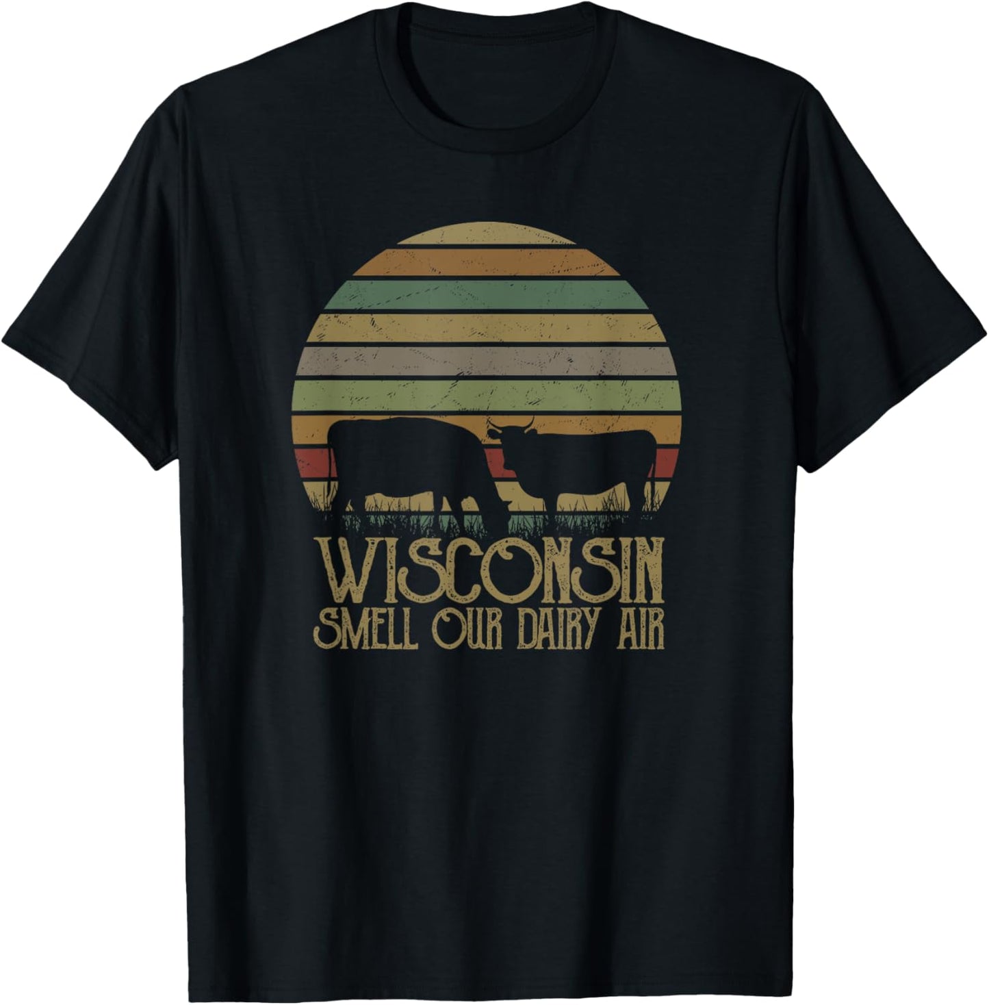 Wisconsin Smell Our Dairy Air T-Shirt - T-Shirt | Black