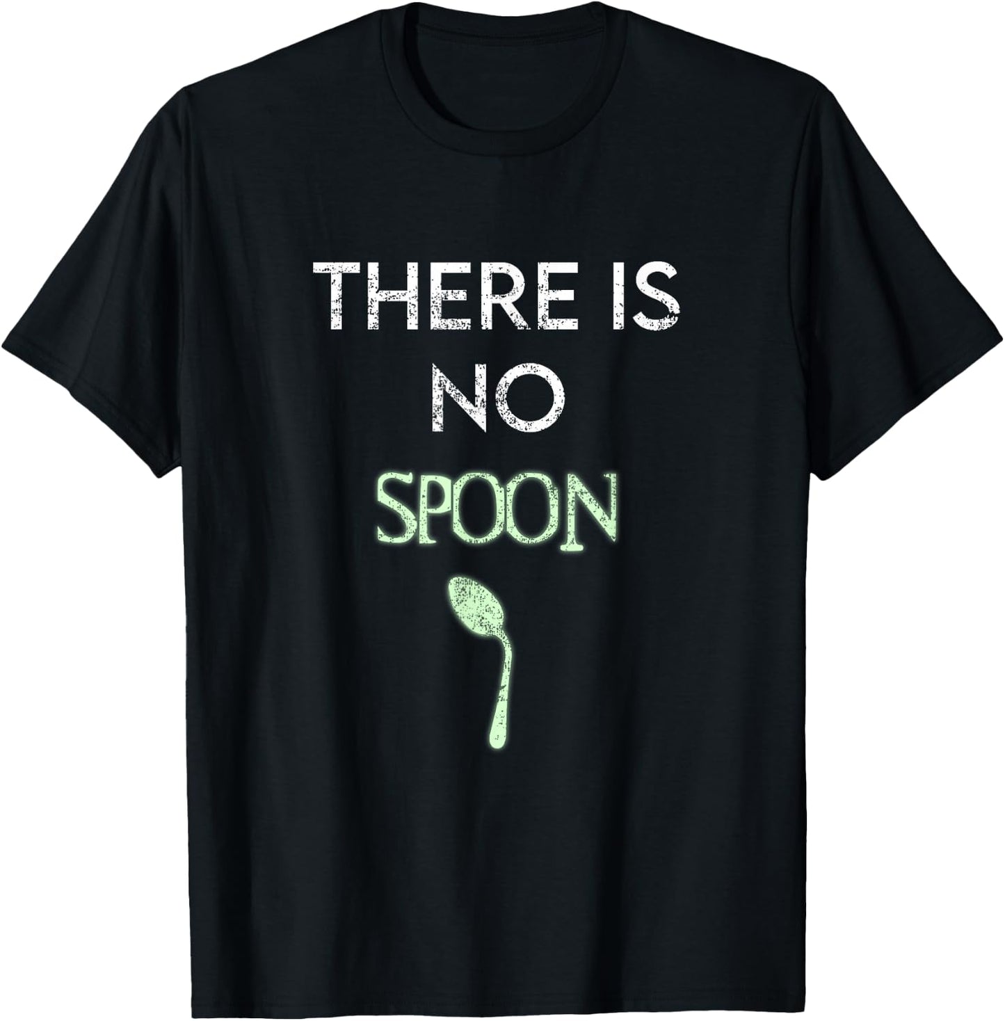 There Is No Spoon Funny Digital Program Quote T-Shirt - T-Shirt | Black
