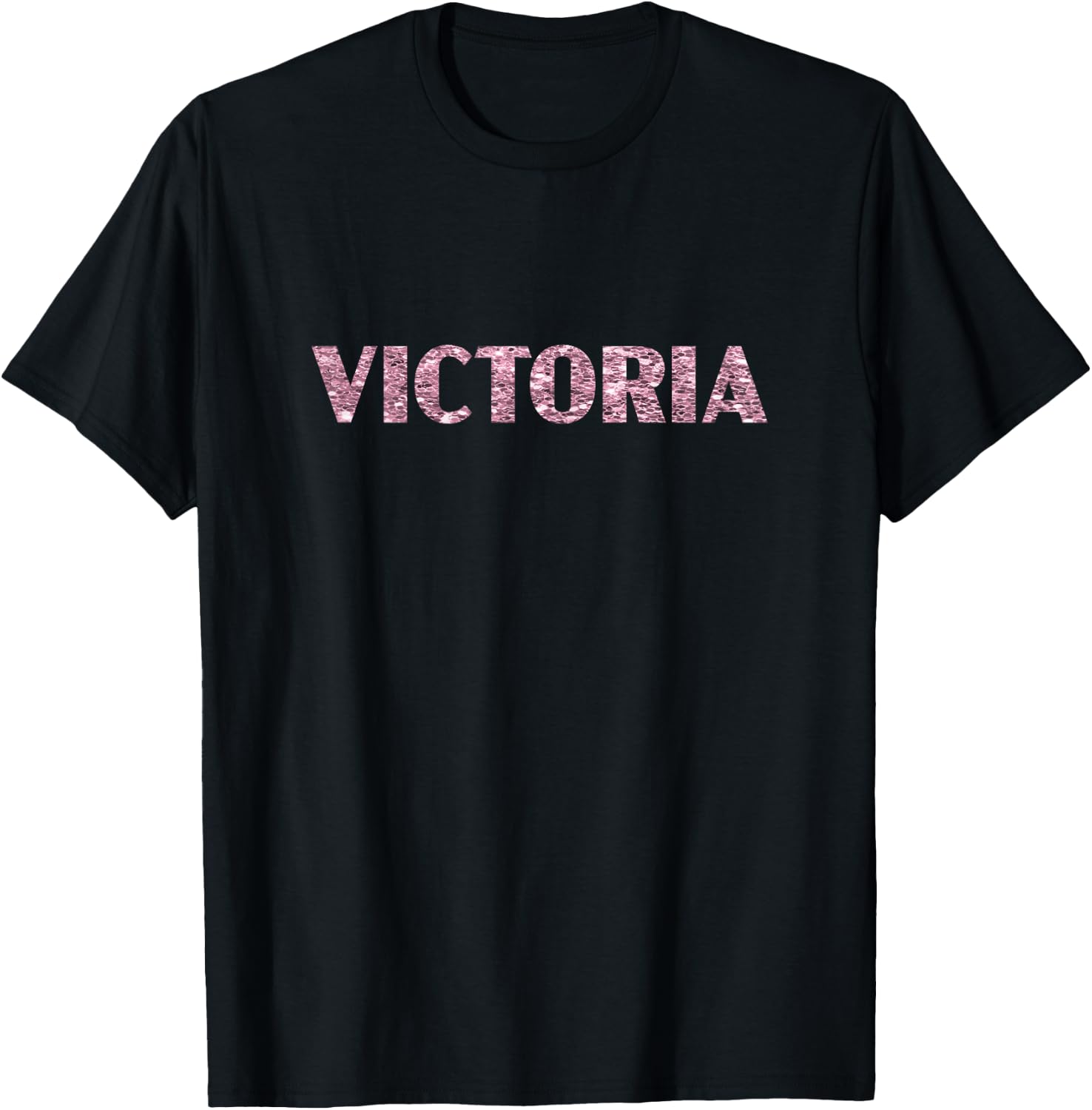 Victoria Heart Pink T-Shirt - T-Shirt | Black
