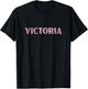 Victoria Heart Pink T-Shirt - T-Shirt | Black
