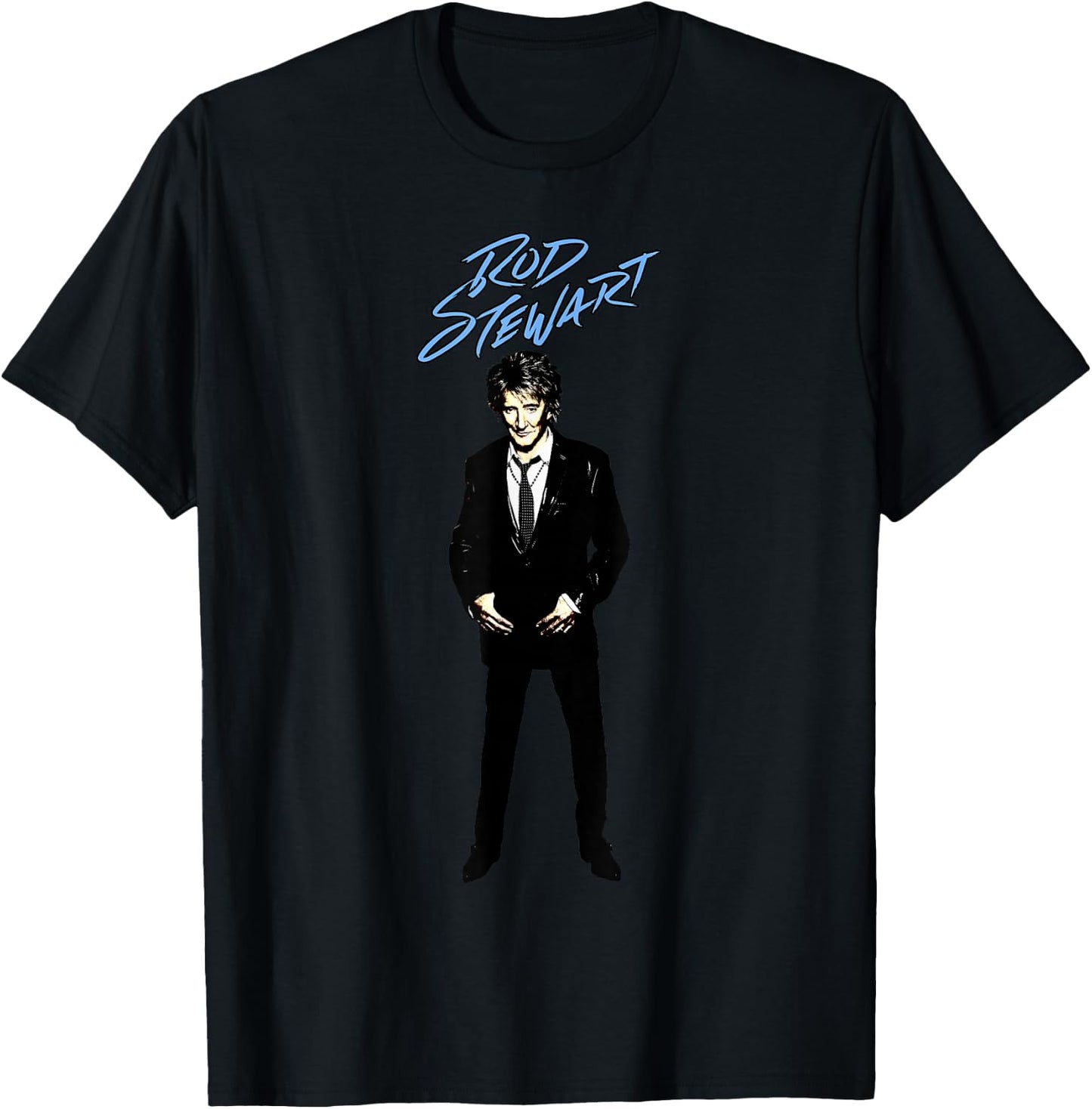 Rod Stewart Standing T-Shirt - T-Shirt | Black