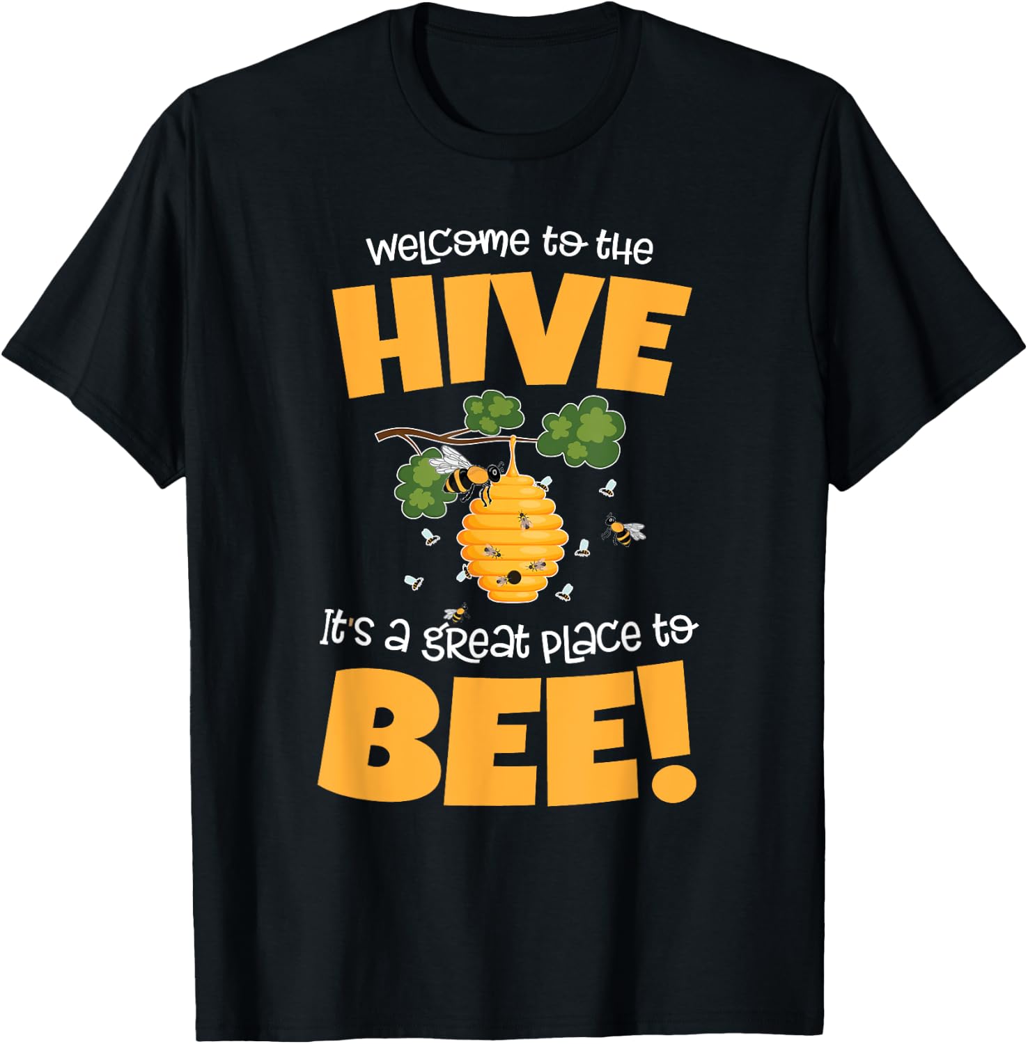 Bee Theme Back to School For Teachers Welcome to the Hive T-Shirt - T-Shirt | Black