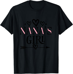 Kids Granddaughter Nanas Girl T-Shirt - T-Shirt | Black