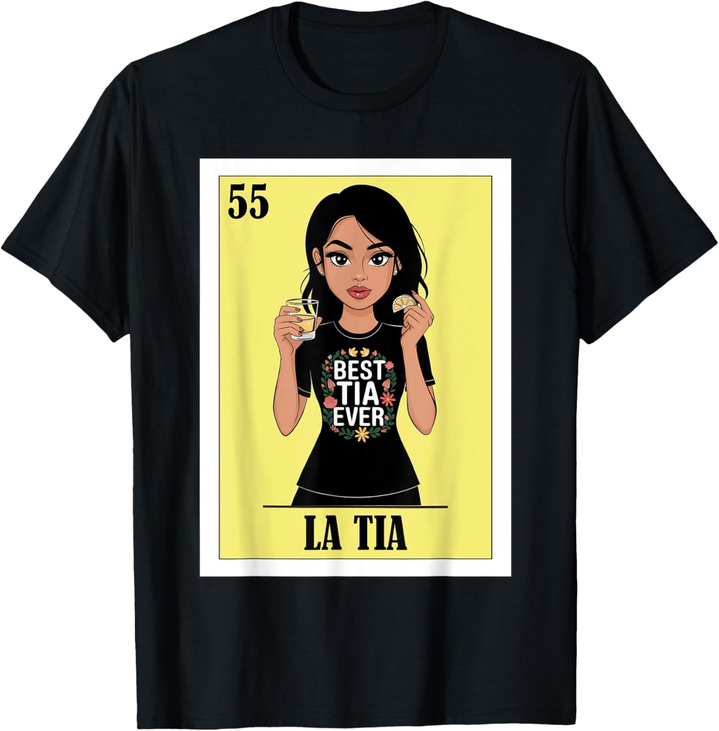 Funny Mexican Design for Aunt - La Tia T-Shirt - T-Shirt | Black
