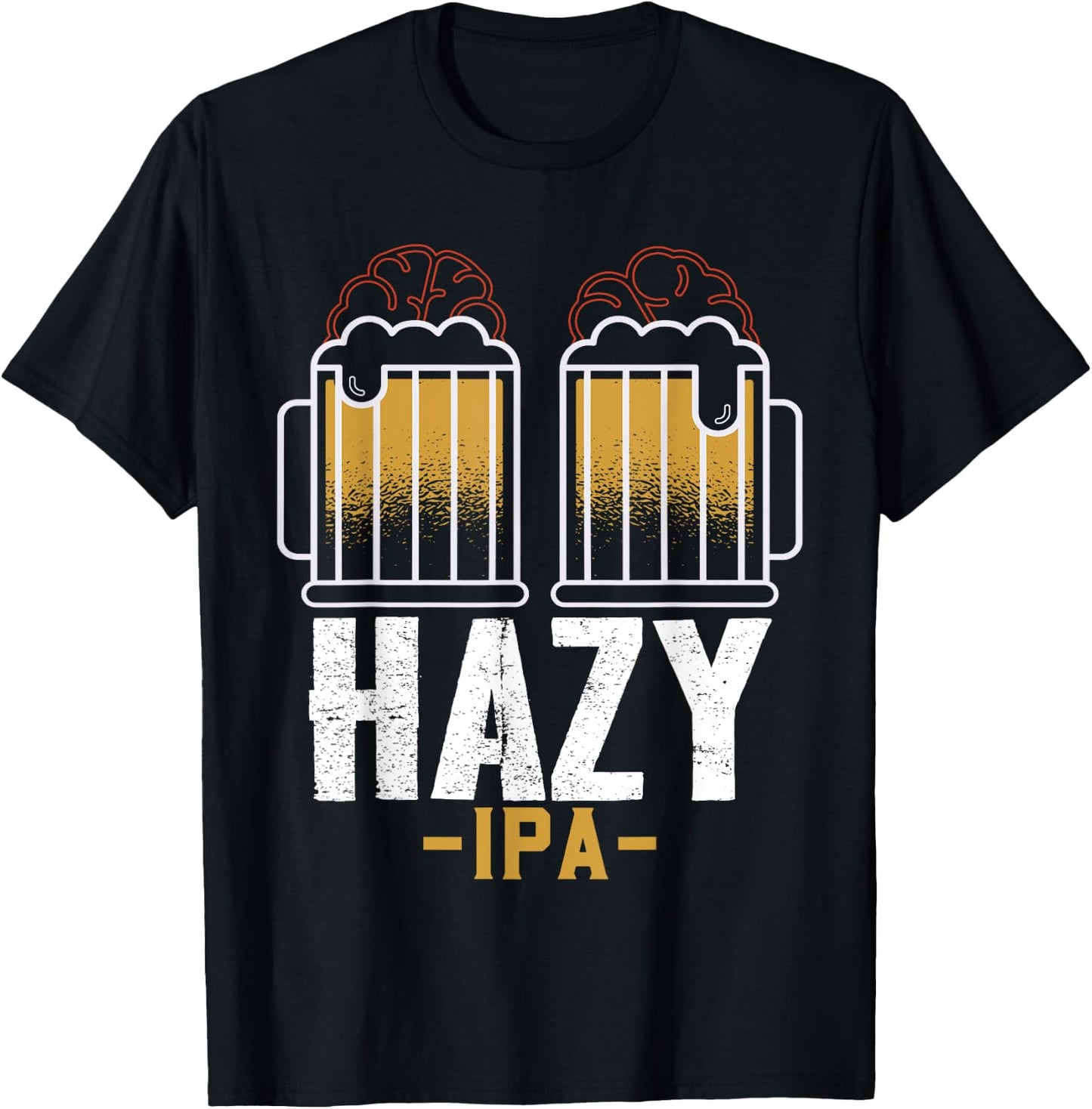 Hazy IPA Pale Ale Funny Beer Lover Brewer Drinking Gift T-Shirt - T-Shirt | Black
