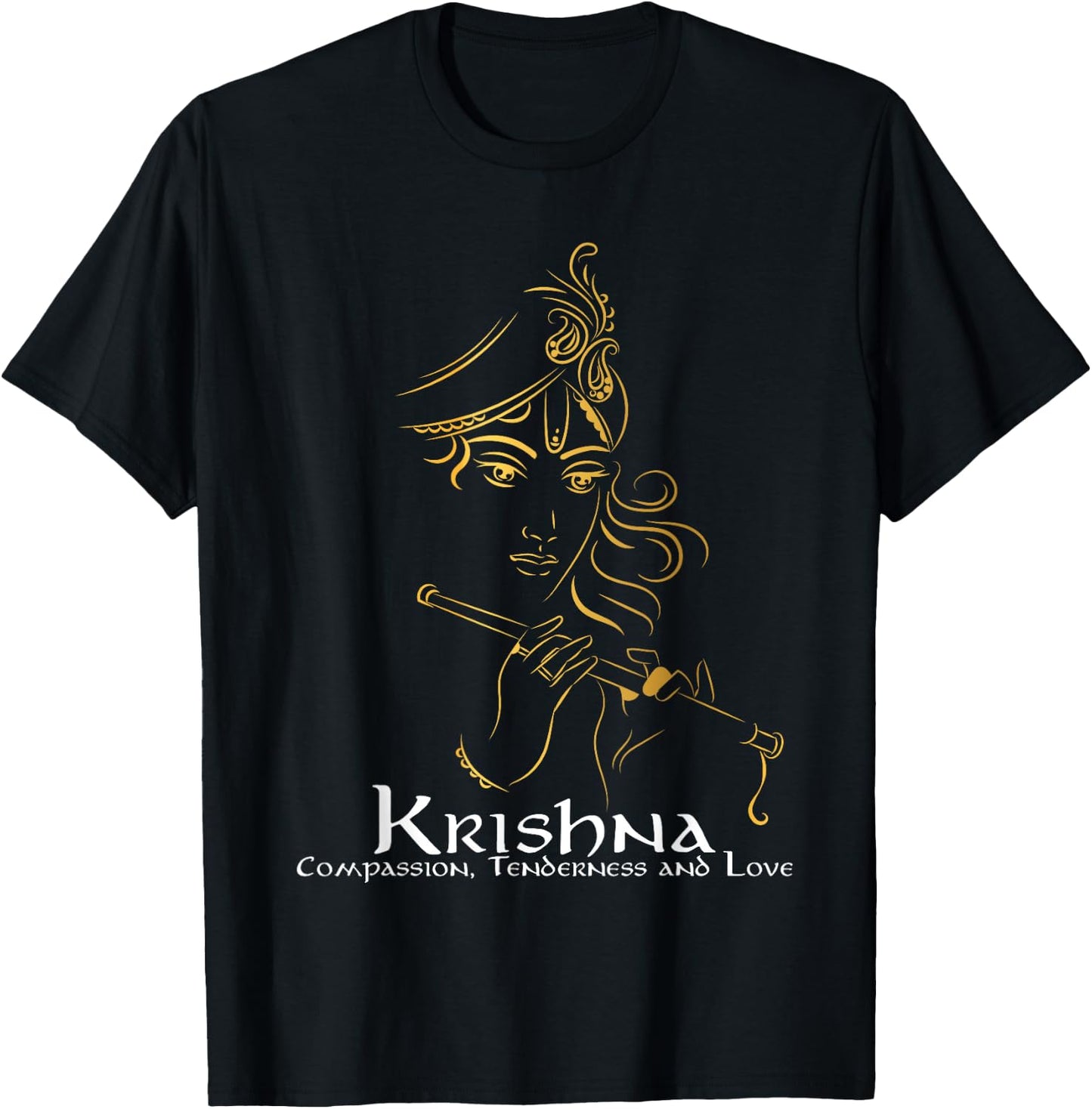 Hindu Shirts Hinduism Diwali Festival Gods Lord Krishna T-Shirt - T-Shirt | Black