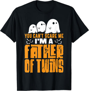 Halloween Dad Gift You Can't Scare A Father of Twins T-Shirt - T-Shirt | Black