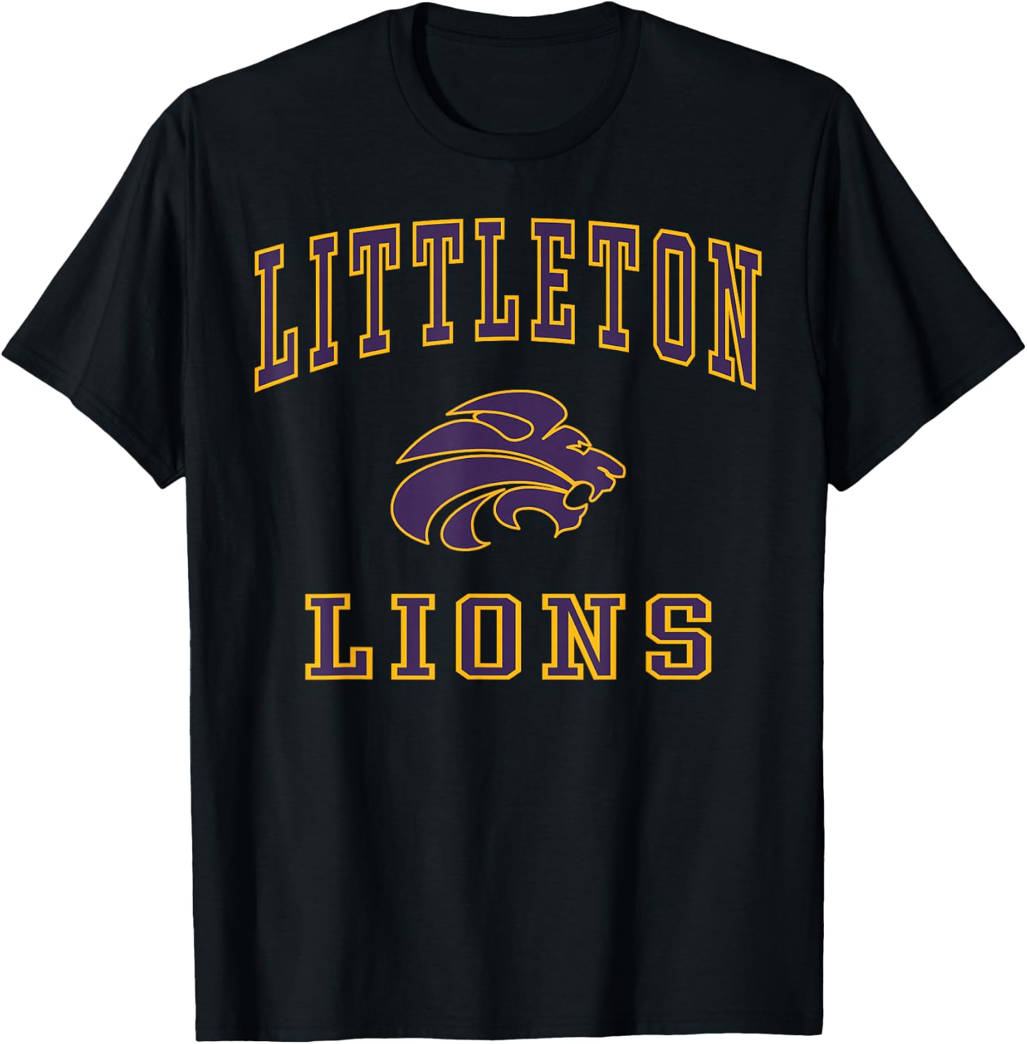 Littleton High School Lions C1 T-Shirt - T-Shirt | Black