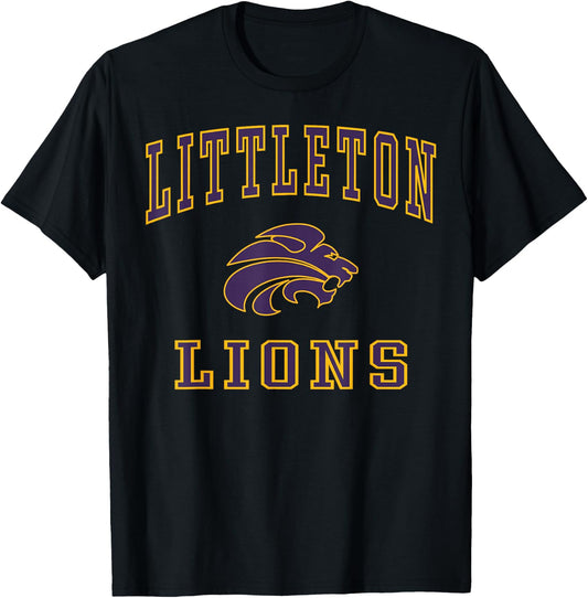 Littleton High School Lions C1 T-Shirt - T-Shirt | Black