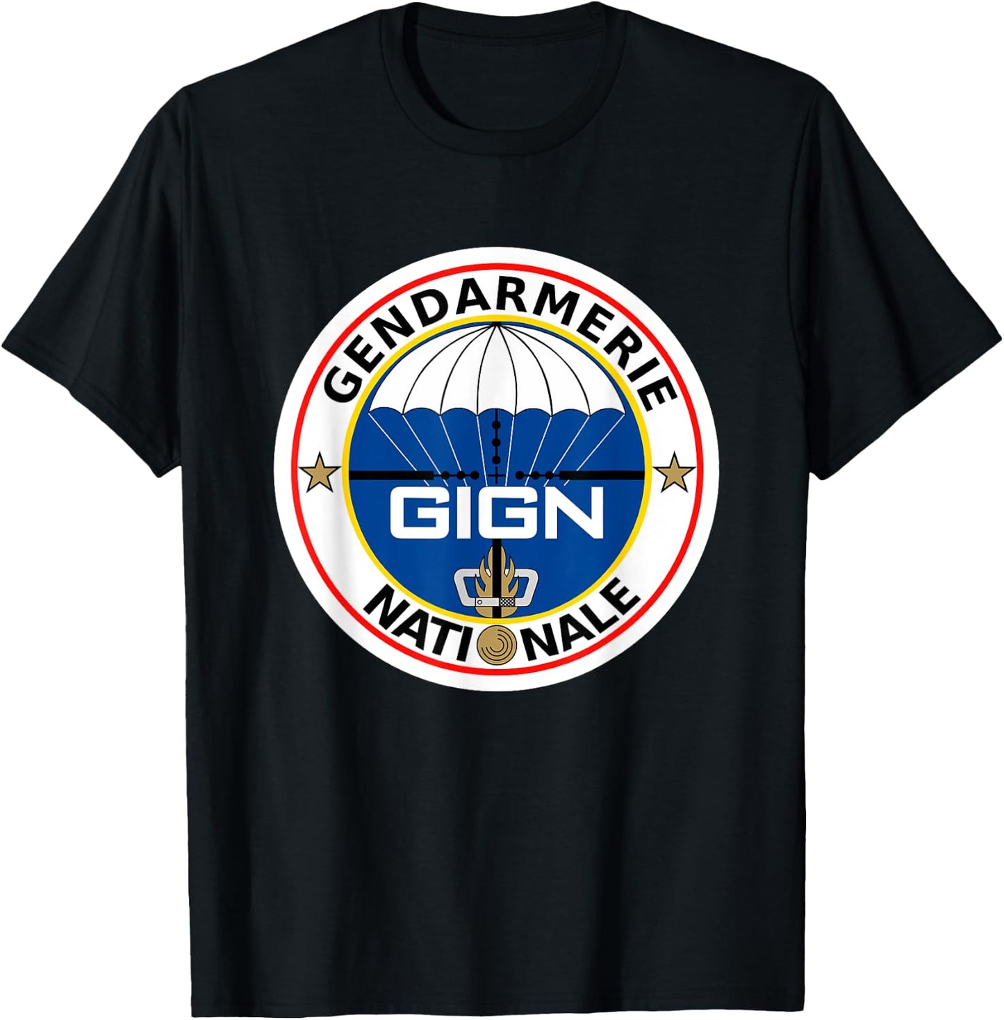 GIGN National Gendarmerie Intervention Group Logo T-Shirt - T-Shirt | Black