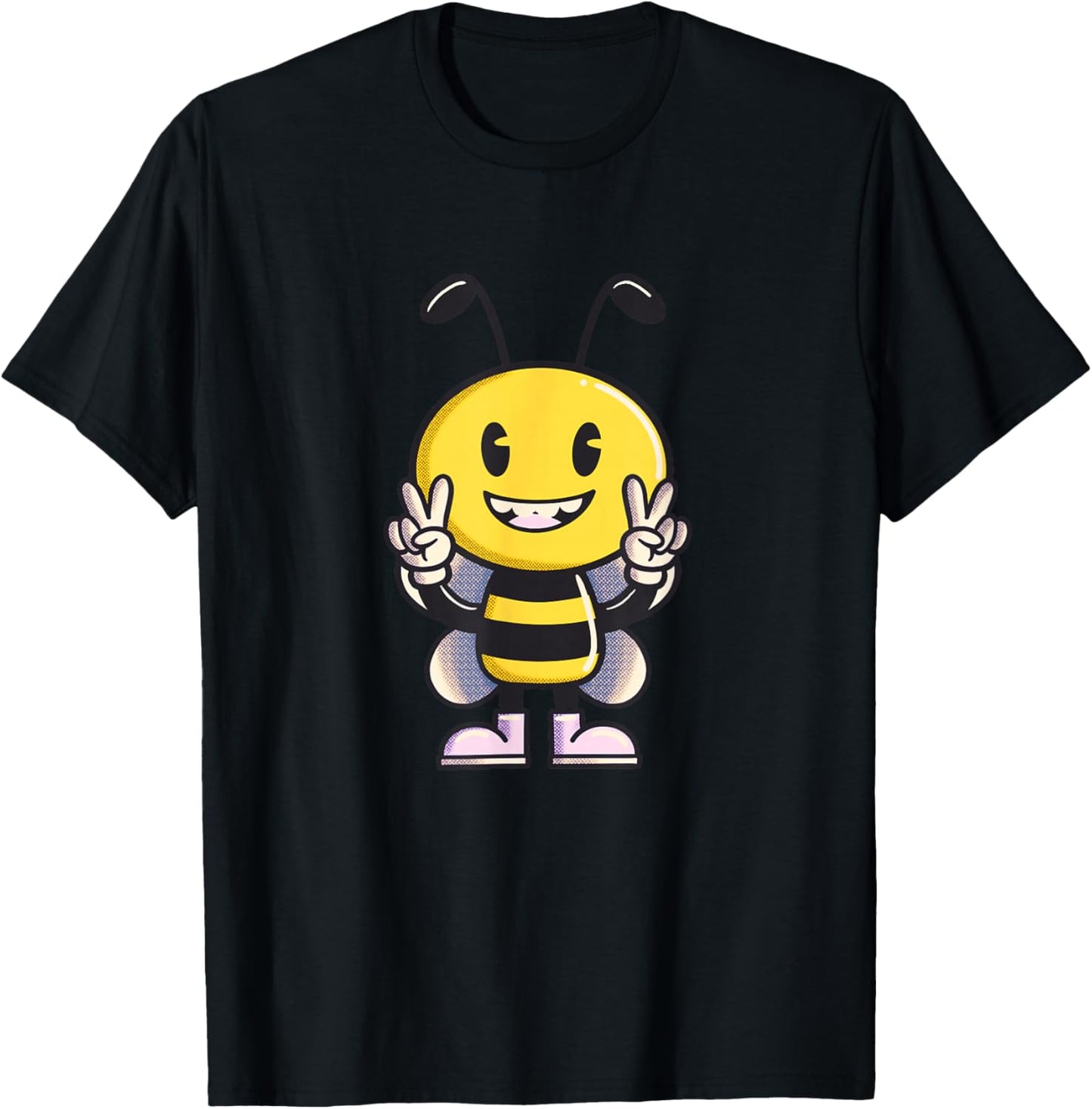 Bee - Cute / Adorable Ilustration - Classic T-Shirt - T-Shirt | Black
