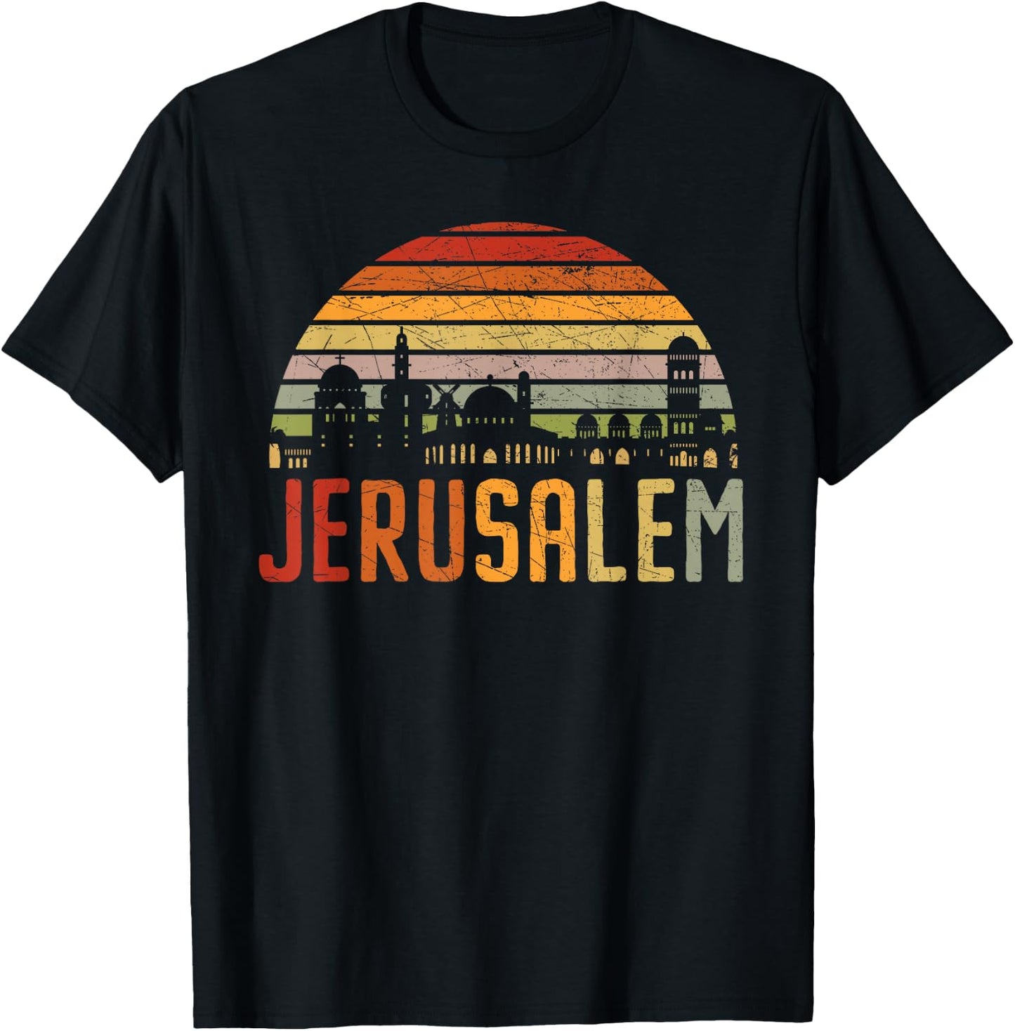 Jerusalem Jewish Country Israelite Israel T-Shirt - T-Shirt | Black