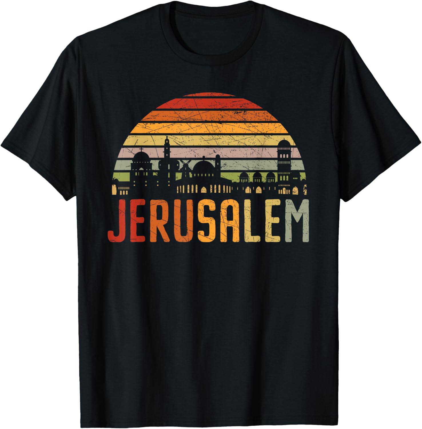 Jerusalem Jewish Country Israelite Israel T-Shirt - T-Shirt | Black