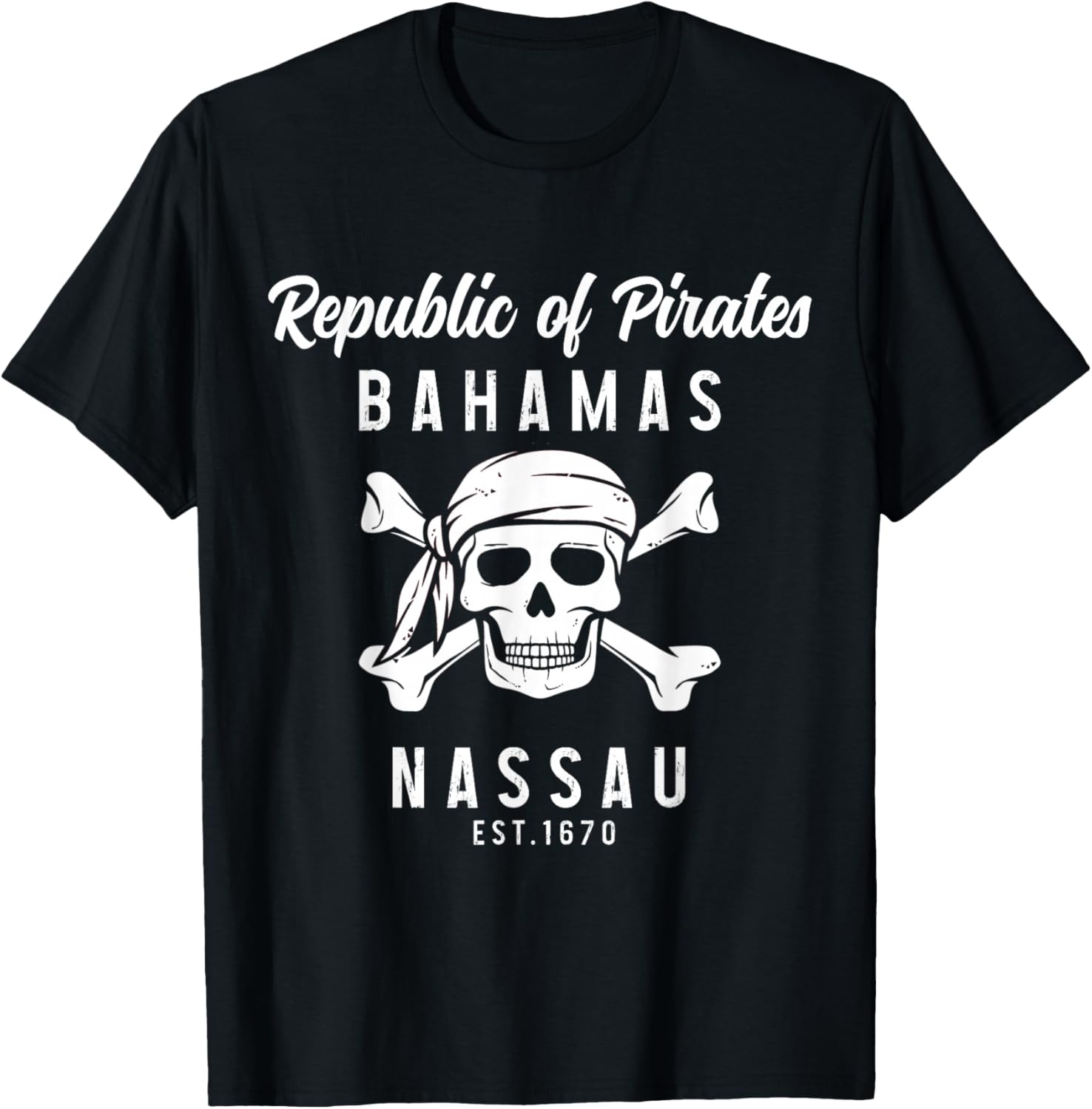 Nassau Bahamas Est. 1670 T-Shirt - T-Shirt | Black