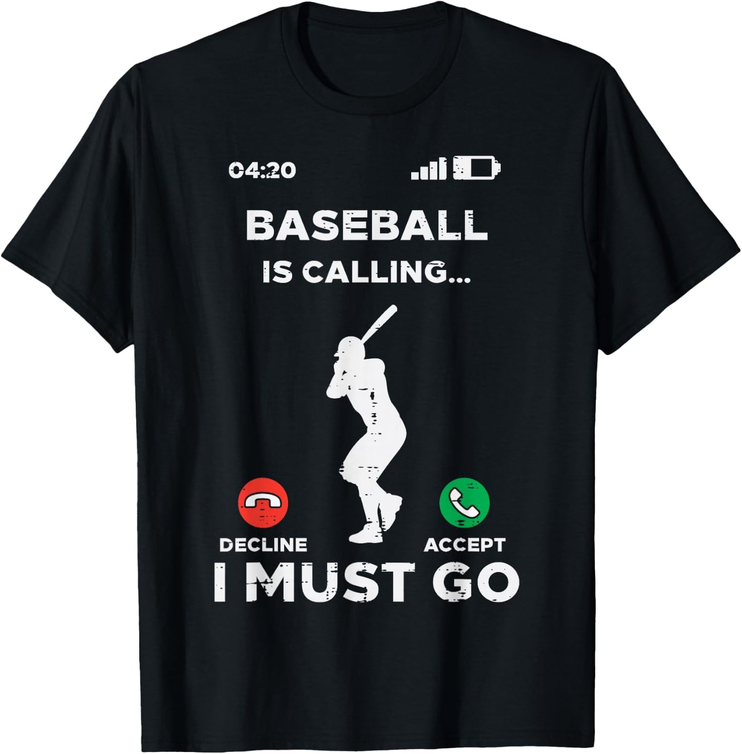 Baseball Calling I Must Go Funny Coach Player Men Women T-Shirt - T-Shirt | Black