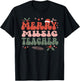Merry Music Teacher Christmas Music Teaching Xmas Party T-Shirt - T-Shirt | Black