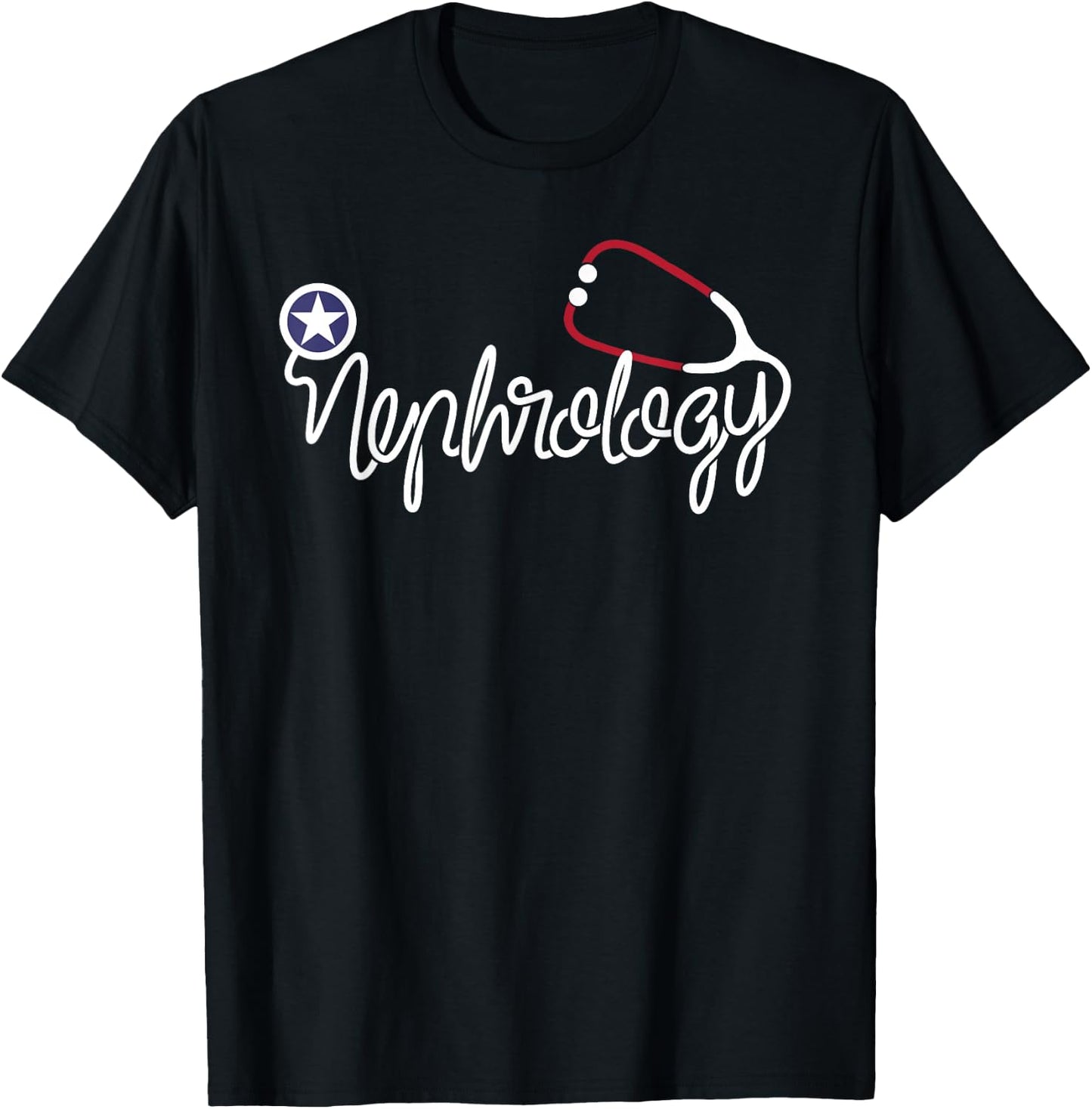 Nephrology doctor Stethoscope Kidney Dialysis Tech Nurse T-Shirt - T-Shirt | Black